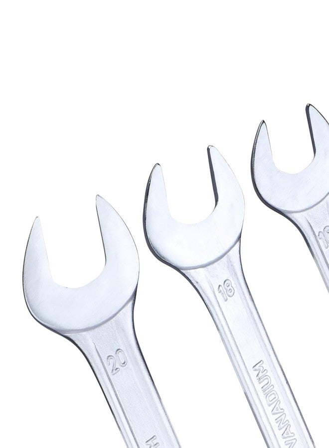 Real Heavy Duty Double Open End Spanner 8 Pcs. Set with hanging tray and Combination Plier 8" - Image 5